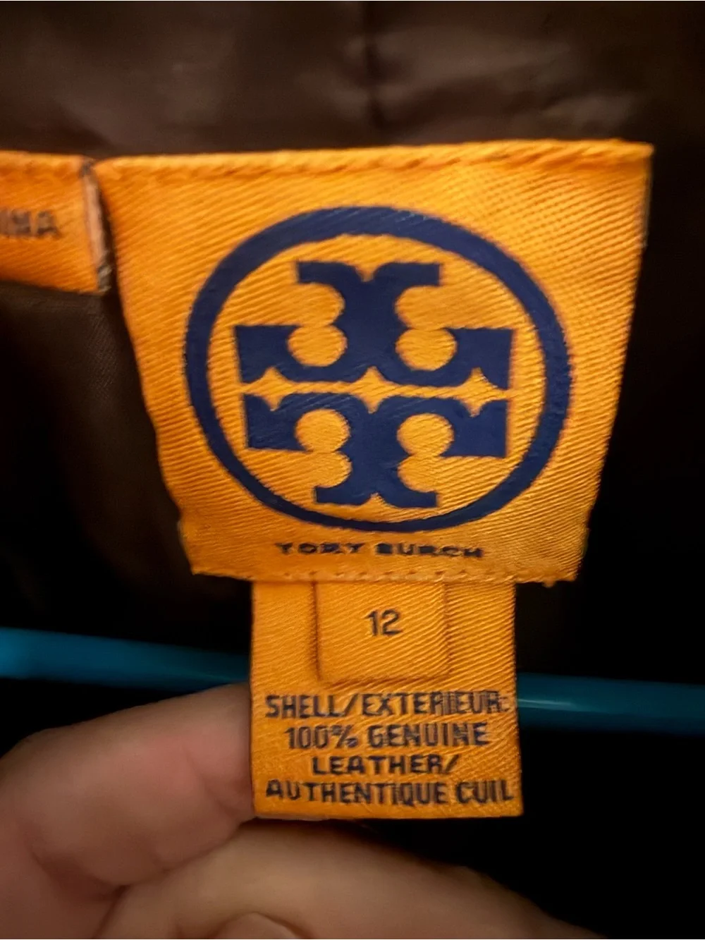 Tory Burch Brown Leather Military-Style Jacket